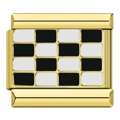 Charm Ajedrez / Bandera Formula 1 (Dorado) - Italian Charms