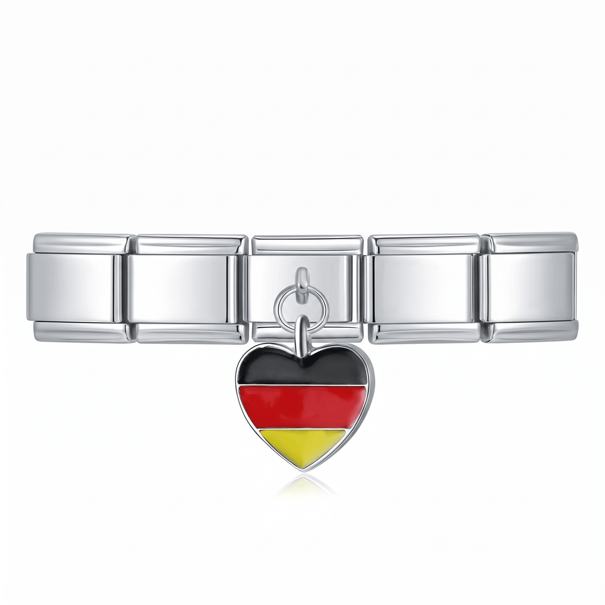 Charm Alemania Corazón en pulsera italiana de eslabones