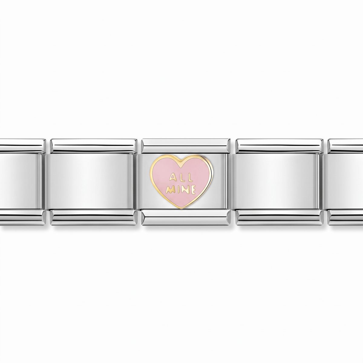 Charm All mine en pulsera italiana de eslabones