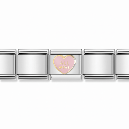 Charm All mine en pulsera italiana de eslabones