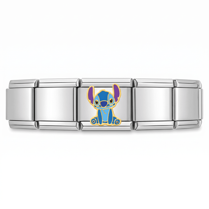 Charm Amigo Espacial en pulsera italiana de eslabones
