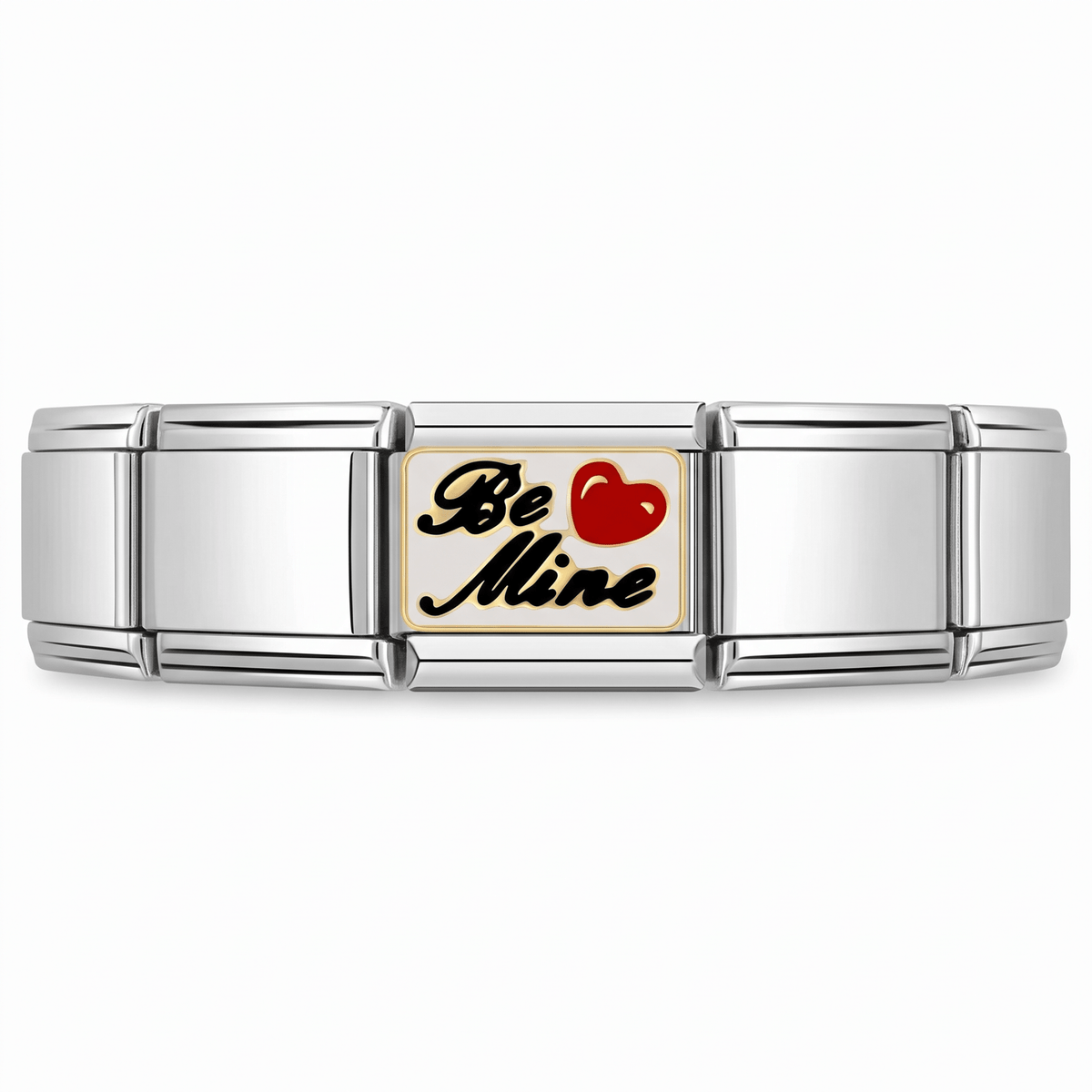 Charm Amor (Be Mine) en pulsera italiana de eslabones