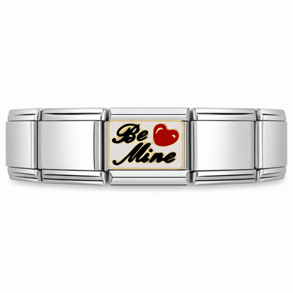 Charm Amor (Be Mine) en pulsera italiana de eslabones