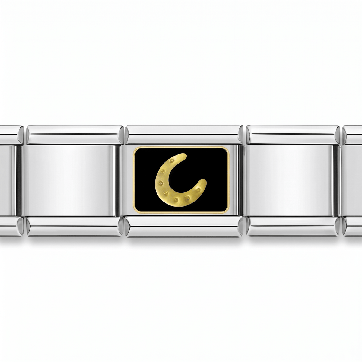 Charm Amuleto de la Suerte en pulsera italiana de eslabones