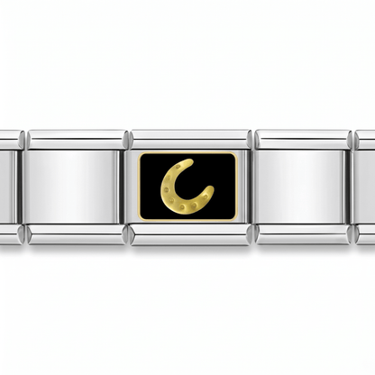 Charm Amuleto de la Suerte en pulsera italiana de eslabones