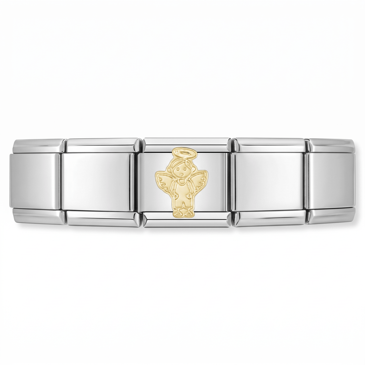 Charm Angel (con Aureola) en pulsera italiana de eslabones