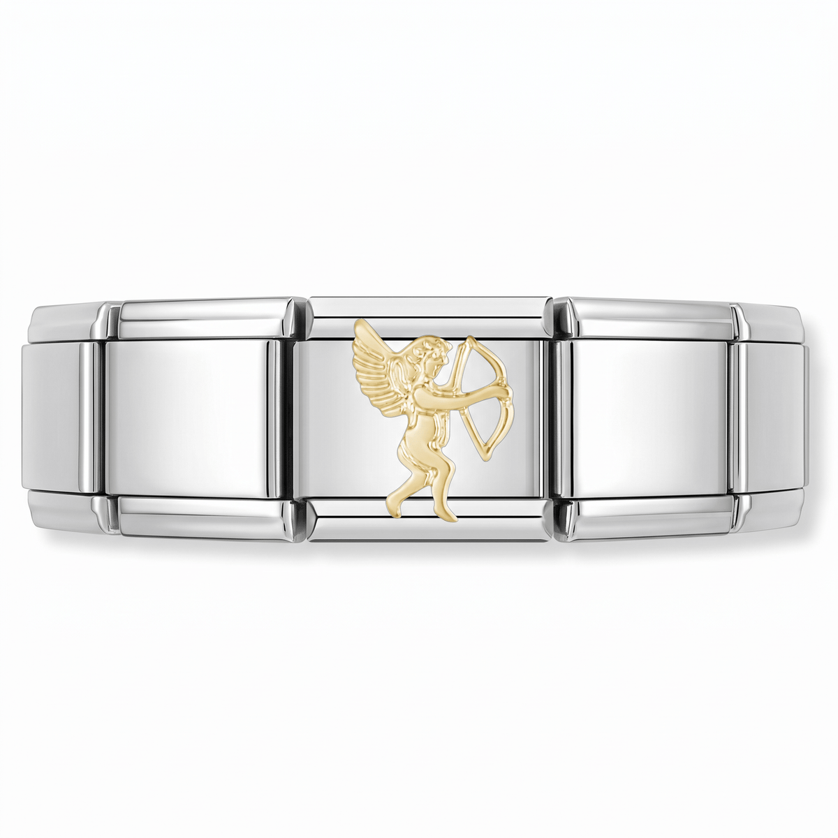 Charm Angel (Cupido) en pulsera italiana de eslabones