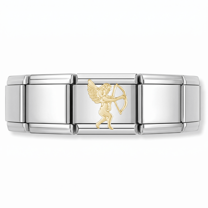 Charm Angel (Cupido) en pulsera italiana de eslabones