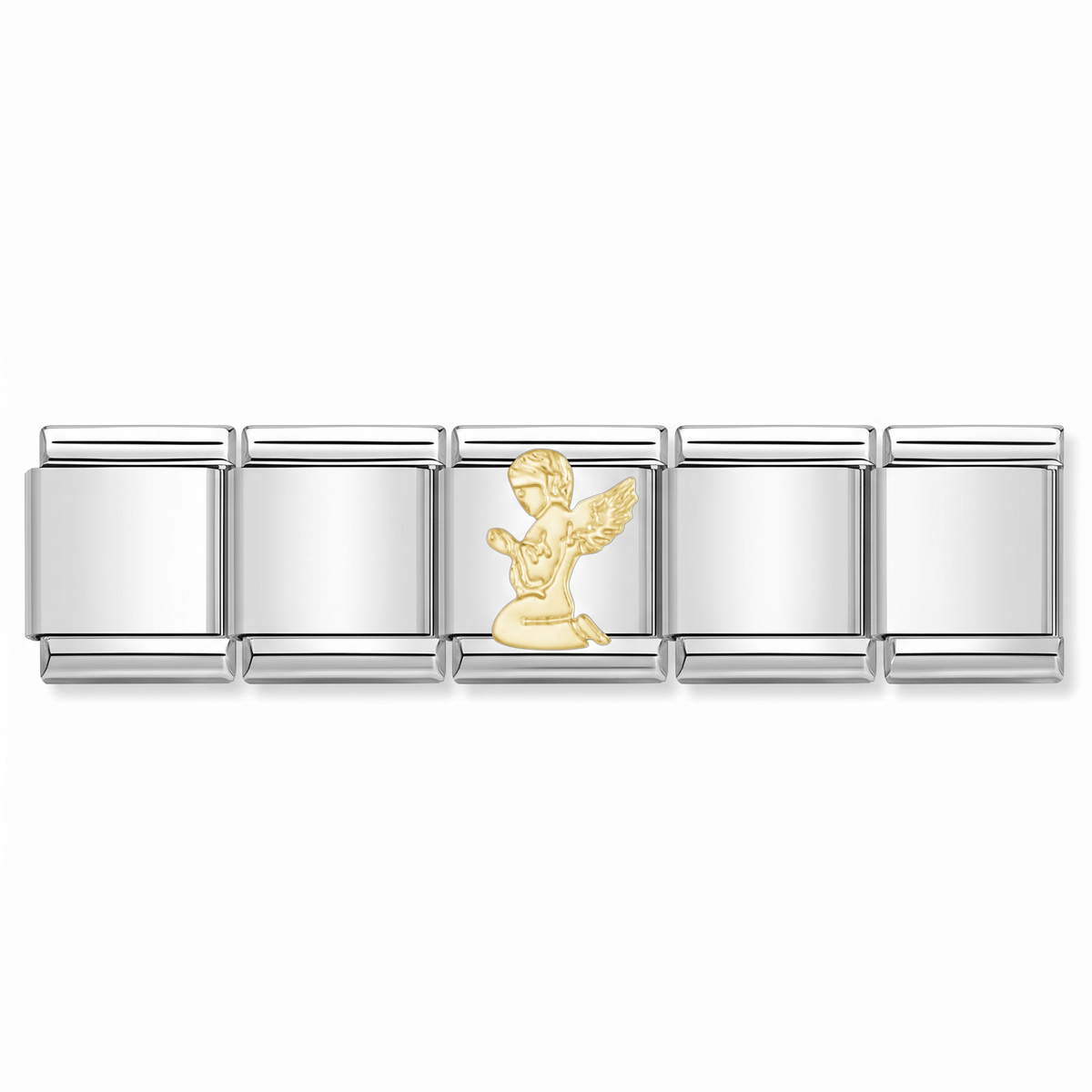 Charm Angel (Sentado) en pulsera italiana de eslabones