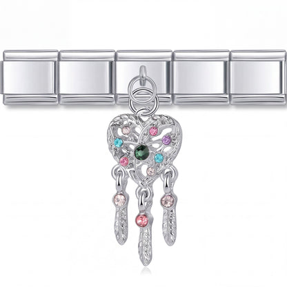 Charm Atrapa sueños en pulsera italiana de eslabones