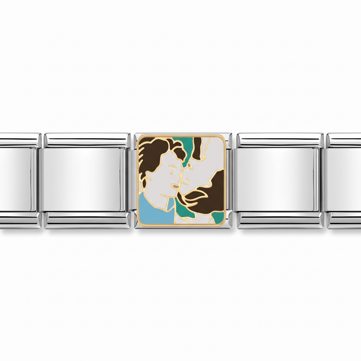 Charm Bajo la Misma Estrella en pulsera italiana de eslabones