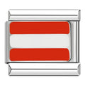 Charm Bandiera dell'Austria (Bordo Argento)