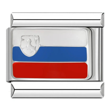 Charm Bandera de Eslovenia - Italian Charms