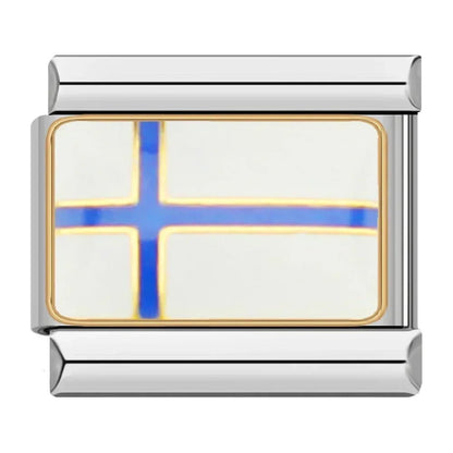 Charm Bandera de Finlandia - Italian Charms