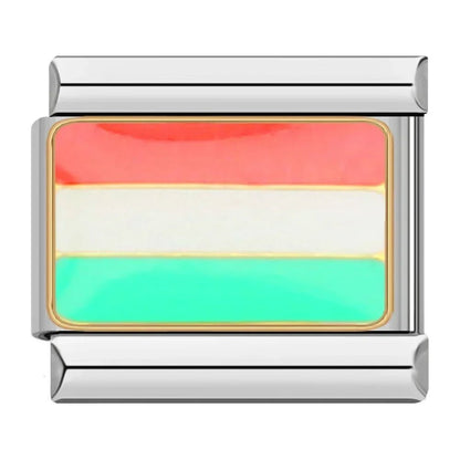 Charm Bandera de Hungría - Italian Charms