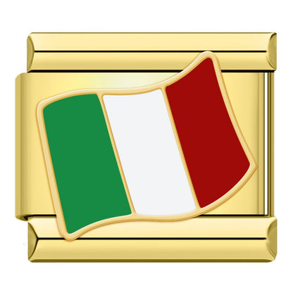 Charm Bandera de México (Dorado) - Italian Charms