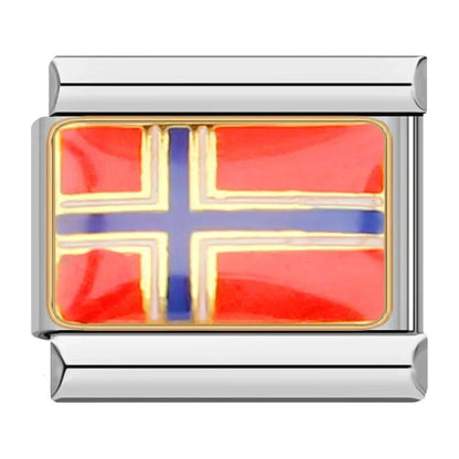 Charm Bandera de Noruega - Italian Charms