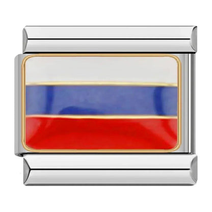 Charm bandera de Rusia - Italian Charms