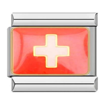Charm Bandera de Suiza - Italian Charms