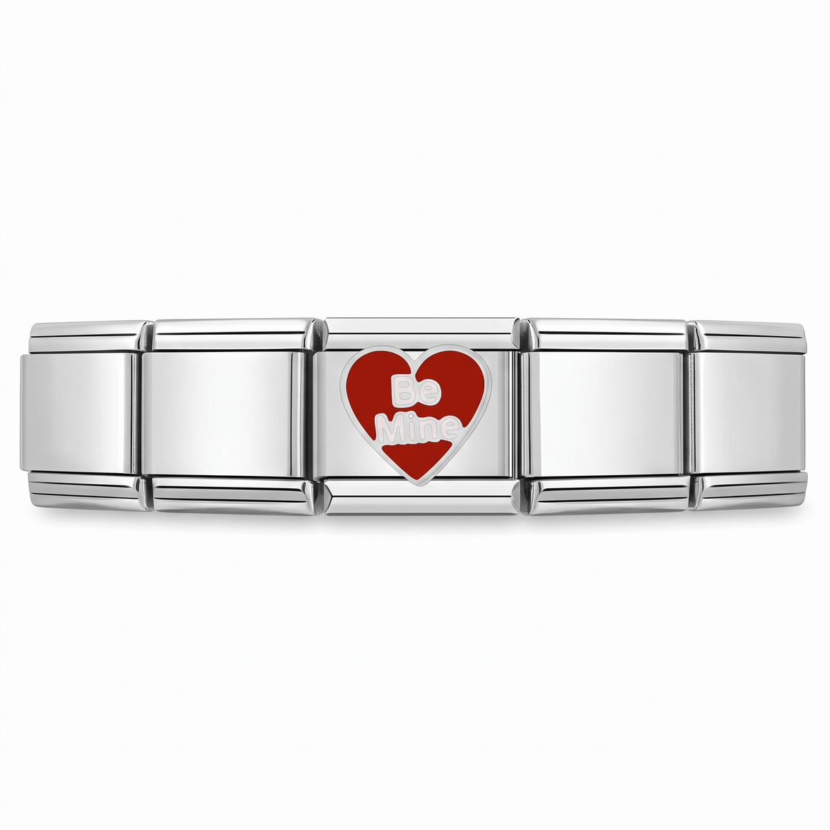 Charm Be Mine en pulsera italiana de eslabones