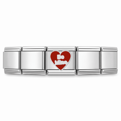 Charm Be Mine en pulsera italiana de eslabones