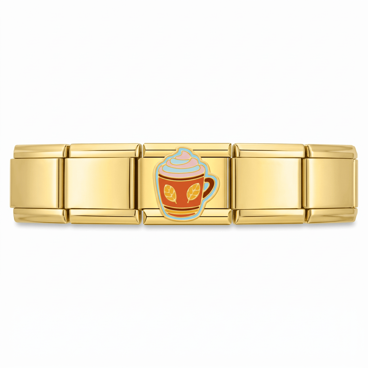 Charm Bebida Otoño en pulsera italiana de eslabones