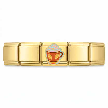 Charm Bebida Otoño en pulsera italiana de eslabones
