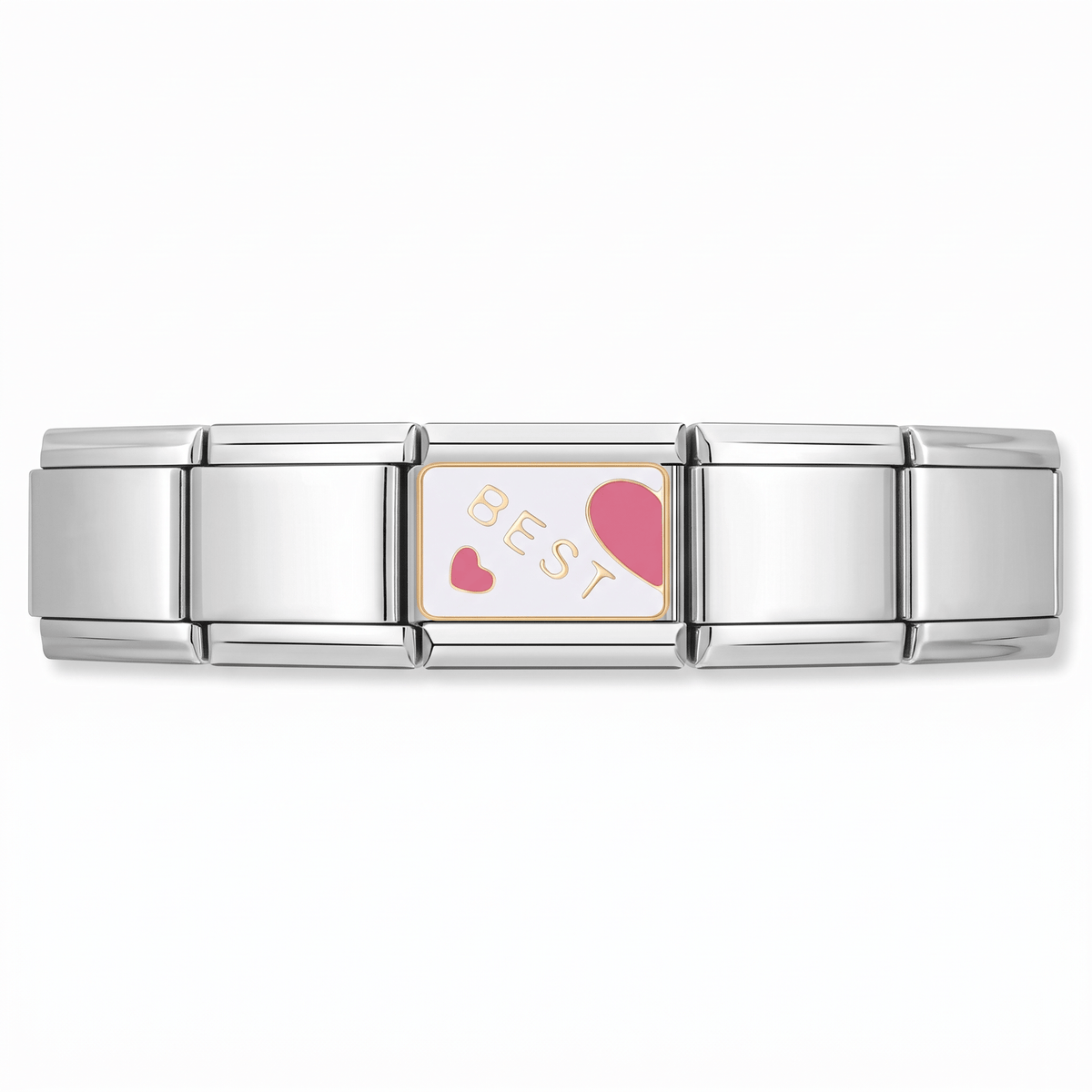 Charm BEST-FRIEND en pulsera italiana de eslabones