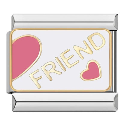 Charm BEST-FRIEND (Plateado) - Italian Charms