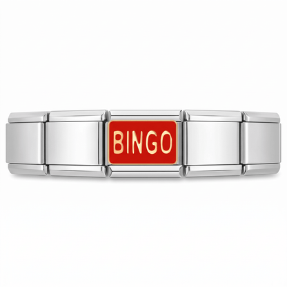 Charm BINGO en pulsera italiana de eslabones