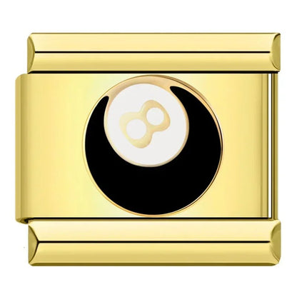 Charm Bola 8 (Dorado) - Italian Charms
