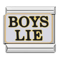 Charm Boys lie (Plateado)