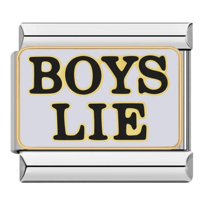Charm Boys lie (Plateado) - Italian Charms