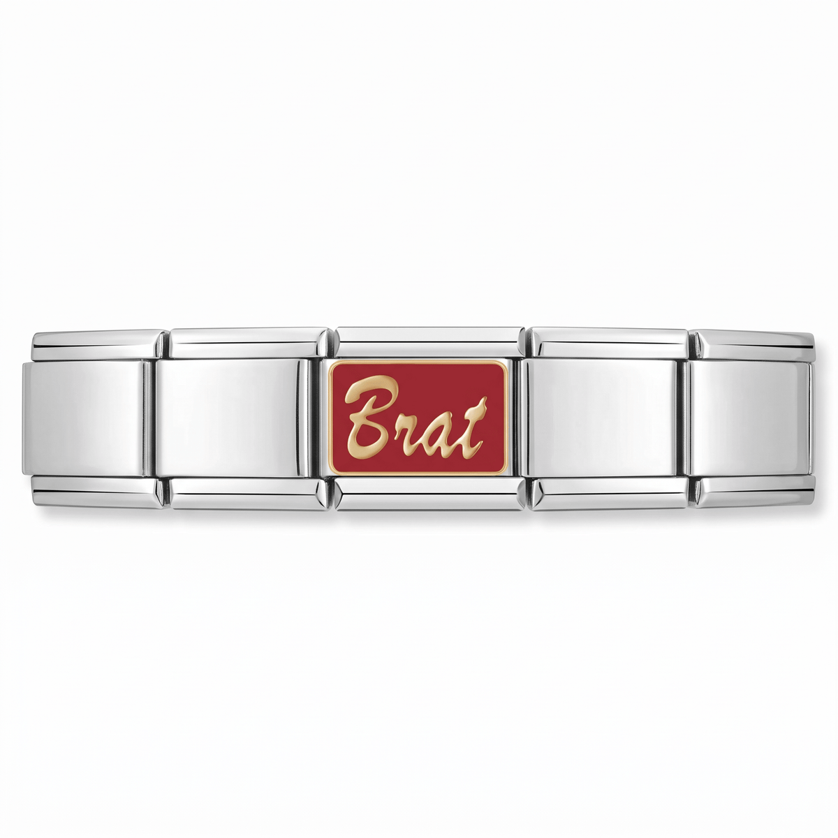 Charm Brat en pulsera italiana de eslabones