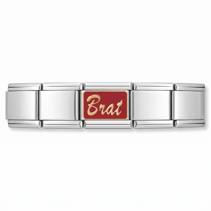 Charm Brat en pulsera italiana de eslabones