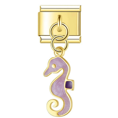 Charm Caballito de Mar Morado - Italian Charms