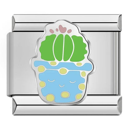 Charm Cactus (Plateado) - Italian Charms
