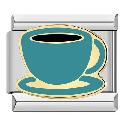 Charm Cafe (Taza Azul) - Italian Charms