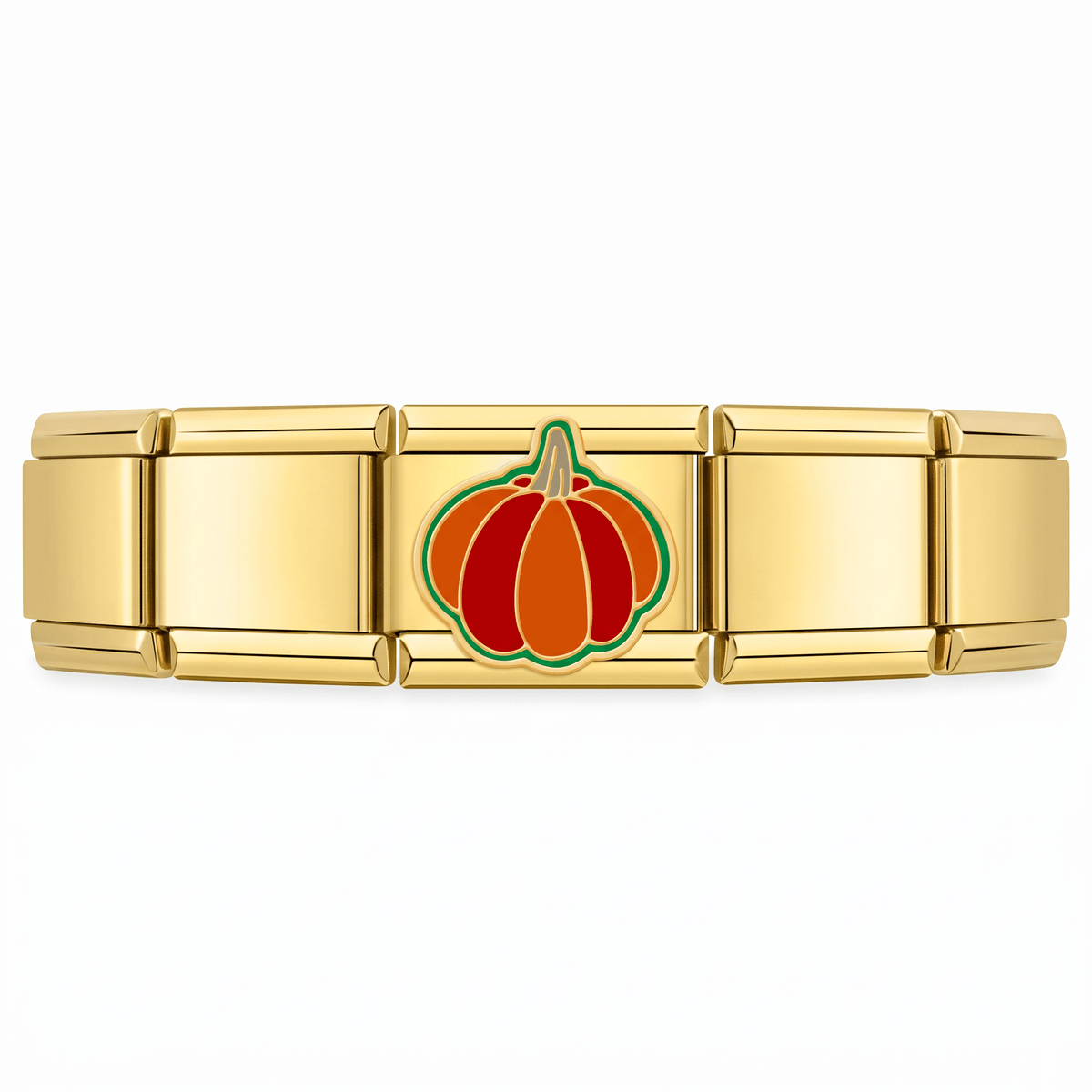 Charm Calabaza Otoño en pulsera italiana de eslabones