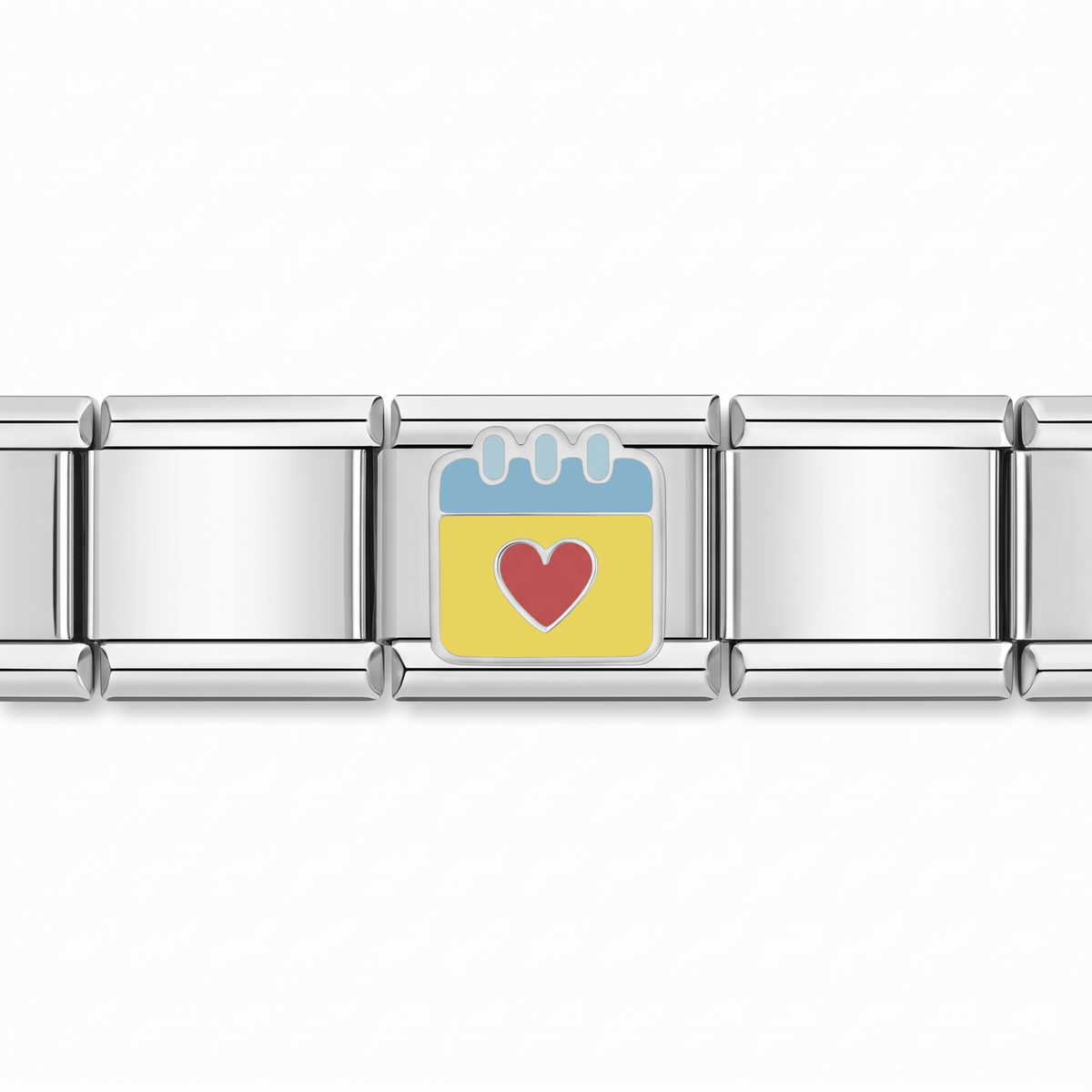 Charm Calendario amor en pulsera italiana de eslabones