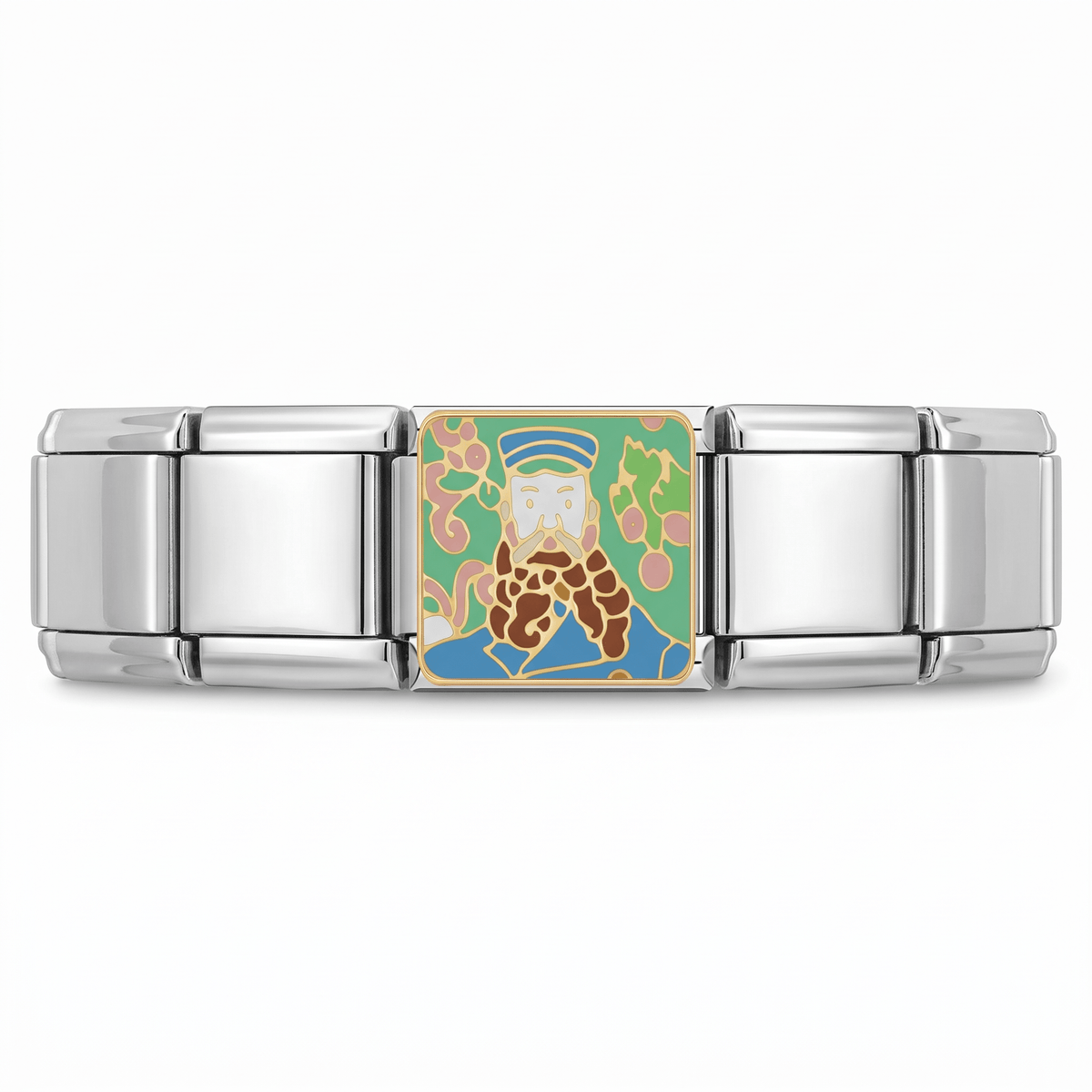 Charm Capitán de Mar en pulsera italiana de eslabones