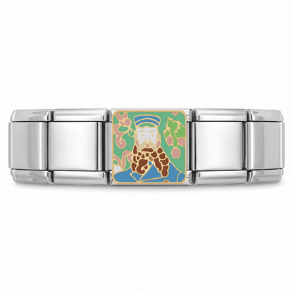 Charm Capitán de Mar en pulsera italiana de eslabones