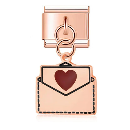 Charm Carta (Colgante, Oro Rosa) - Italian Charms