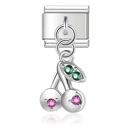 Charm Cereza (Colgante, Plateado) - Italian Charms