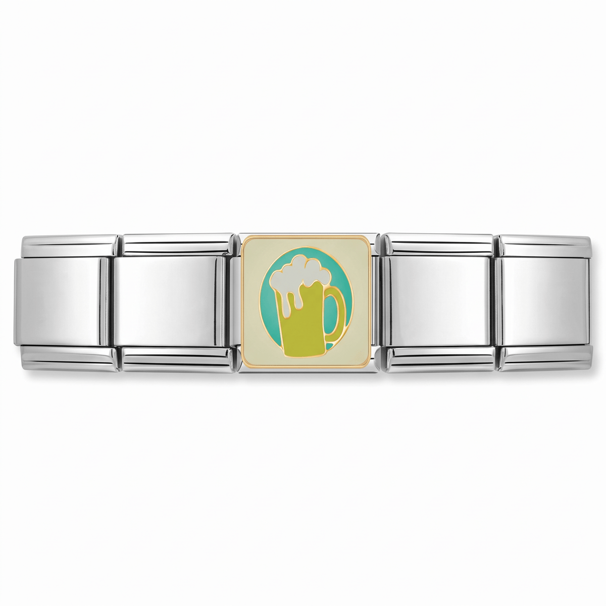 Charm Cerveza en pulsera italiana de eslabones