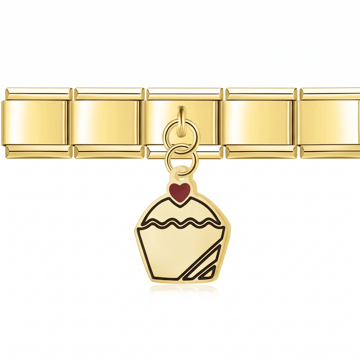 Charm Colgante Cupcake en pulsera italiana de eslabones