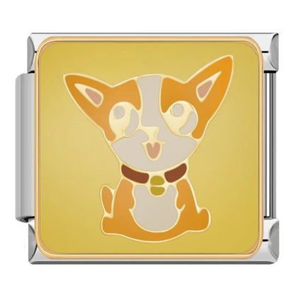 Charm Chihuahua (Fondo Amarillo) - Italian Charms
