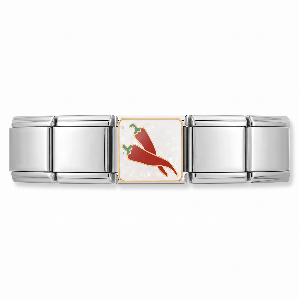 Charm Chiles en pulsera italiana de eslabones