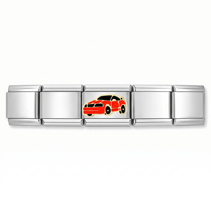 Charm Coche en pulsera italiana de eslabones