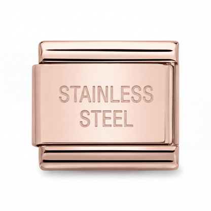 Reverso del Charm Colgante arbol de acero inoxidable